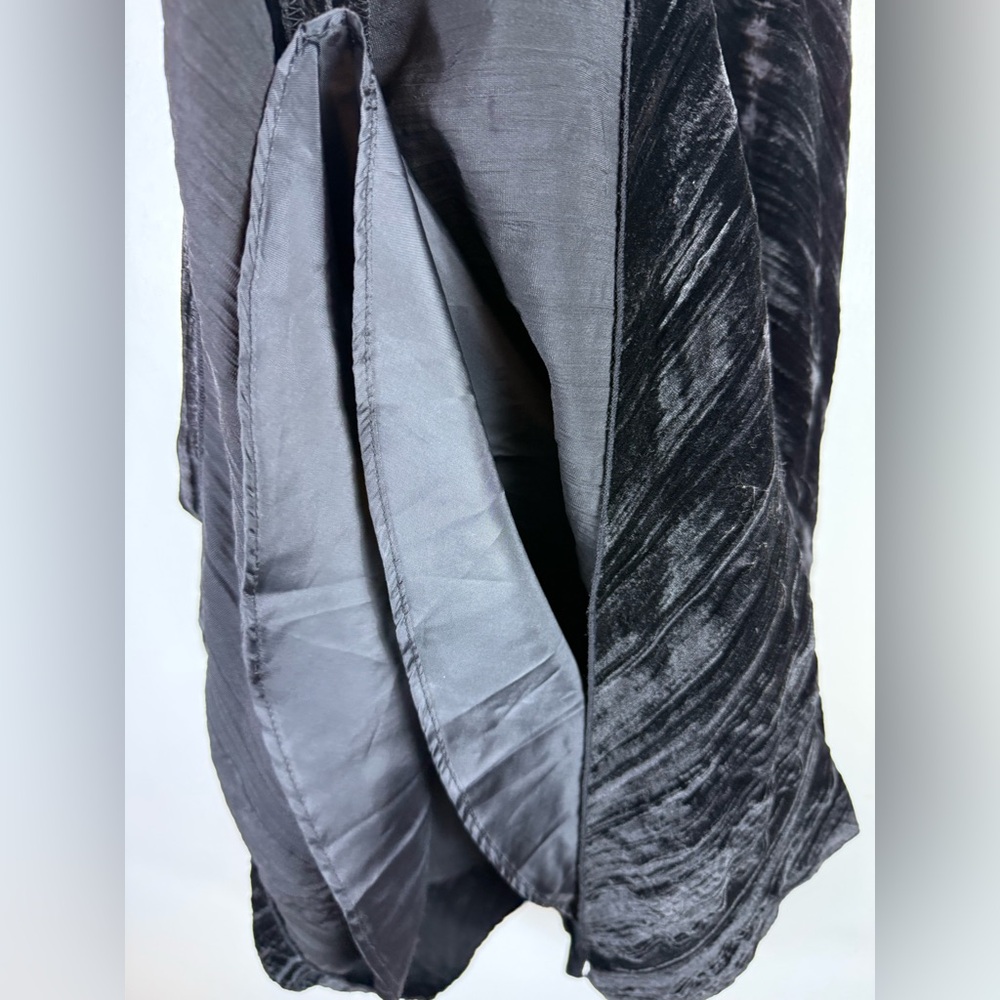 Vintage Y2K Womens Velvet Midi‎ Skirt Black Size 18 Style & Co Festive Goth - Picture 5 of 6